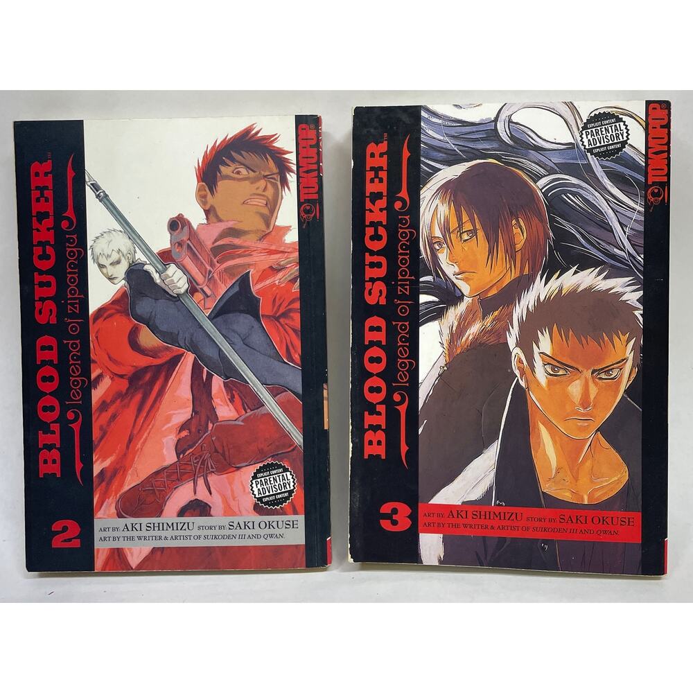 Lot of 2 Anime Manga Books - Blood Sucker Legend of Zipangu Books 2 and 3
